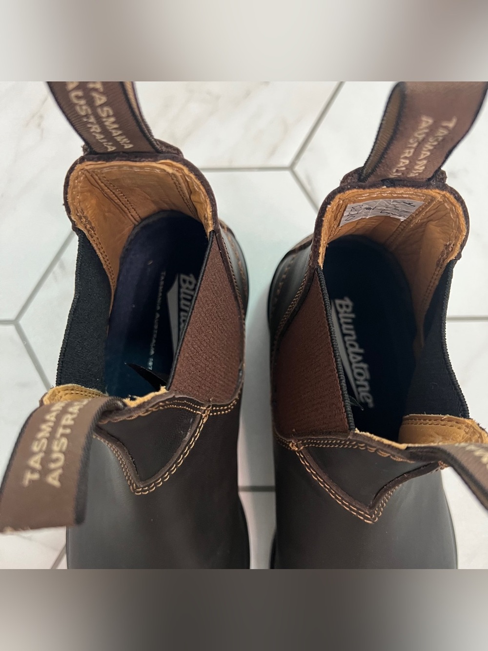 Blundstone 550 Walnut Brown Premium Leather Chelsea Boots Size 8.5 Womens - Picture 3 of 11